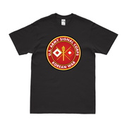 U.S. Army Signal Corps Korean War Legacy T-Shirt Tactically Acquired Black Clean Small
