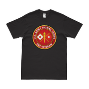 U.S. Army Signal Corps OEF Veteran T-Shirt Tactically Acquired Black Distressed Small