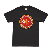 U.S. Army Signal Corps Vietnam Veteran T-Shirt Tactically Acquired Black Clean Small