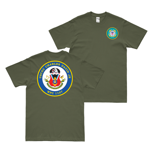 Double-Sided USCGC Charles David (WPC-1107) T-Shirt Tactically Acquired   