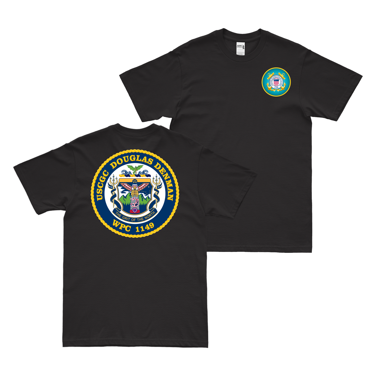 Double-Sided USCGC Douglas Denman (WPC-1149) T-Shirt Tactically Acquired   
