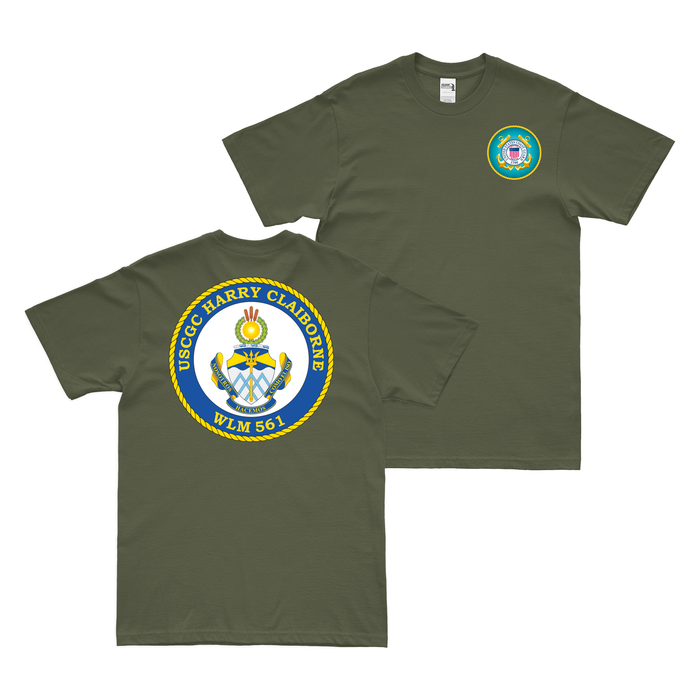 Double-Sided USCGC Harry Claiborne (WLM-561) T-Shirt Tactically Acquired   