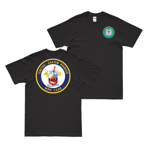 Double-Sided USCGC Jacob Poroo (WPC-1125) T-Shirt Tactically Acquired   