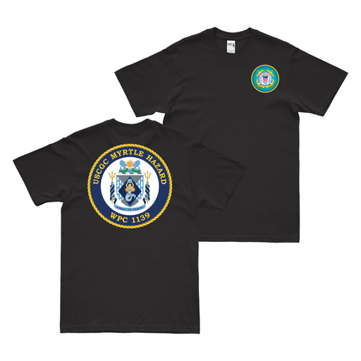 Double-Sided USCGC Myrtle Hazard (WPC-1139) T-Shirt Tactically Acquired   