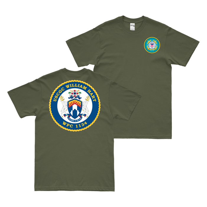 Double-Sided USCGC William Hart (WPC-1134) T-Shirt Tactically Acquired   