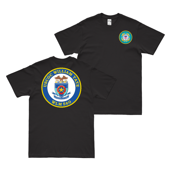 Double-Sided USCGC William Tate (WLM-560) T-Shirt Tactically Acquired   