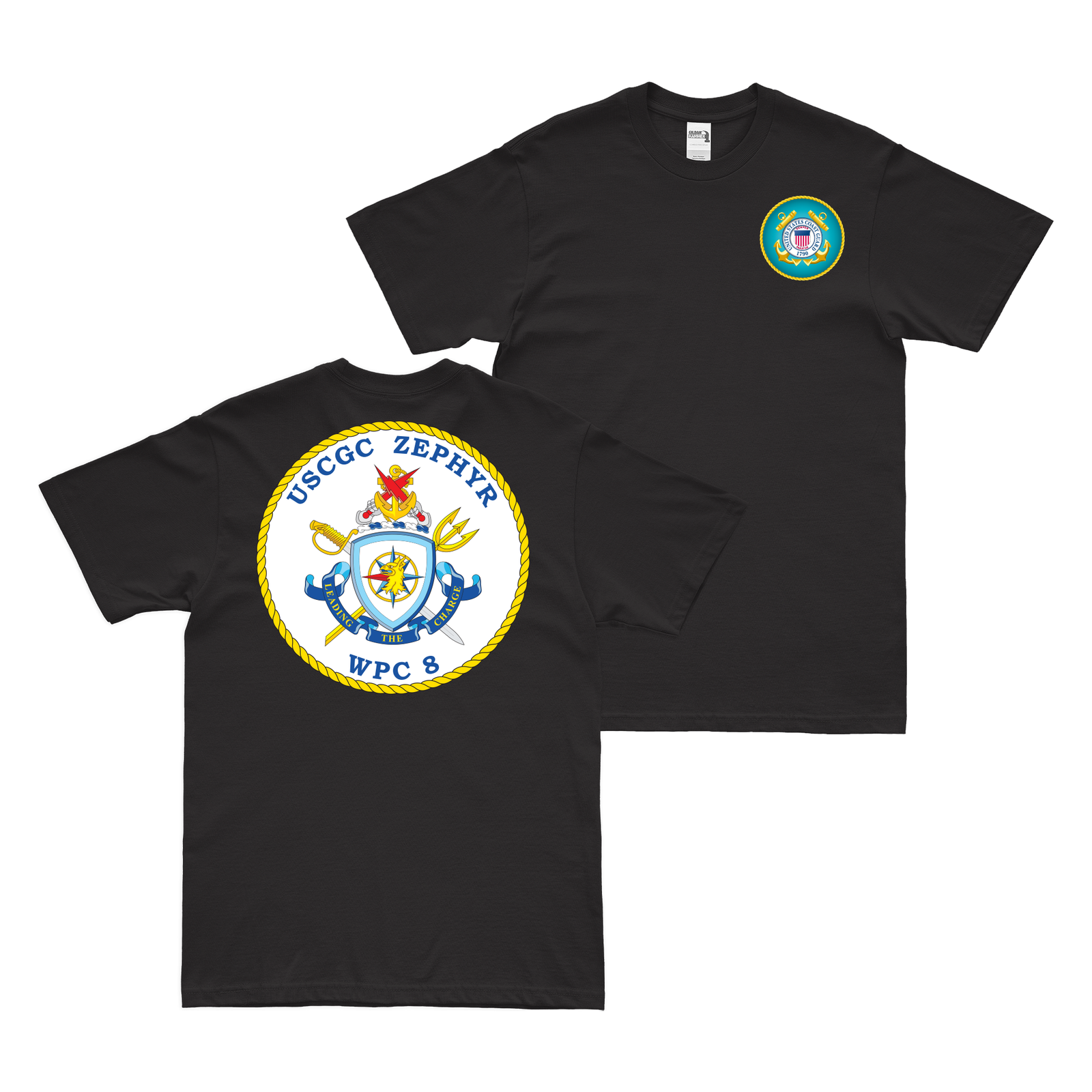 Double-Sided USCGC Zephyr (WPC-8) T-Shirt Tactically Acquired   