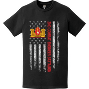 2nd Combat Engineer Battalion (2nd CEB) American Flag T-Shirt Tactically Acquired   