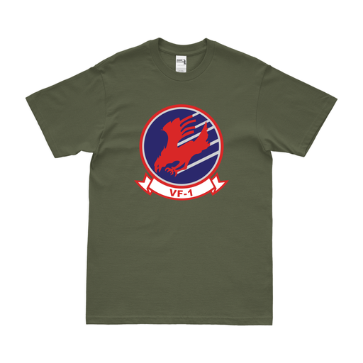 U.S. Navy Fighter Squadron 1 (VF-1) T-Shirt Tactically Acquired Military Green Clean Small